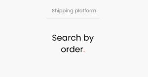 Logisnap, shipping platform, search by order